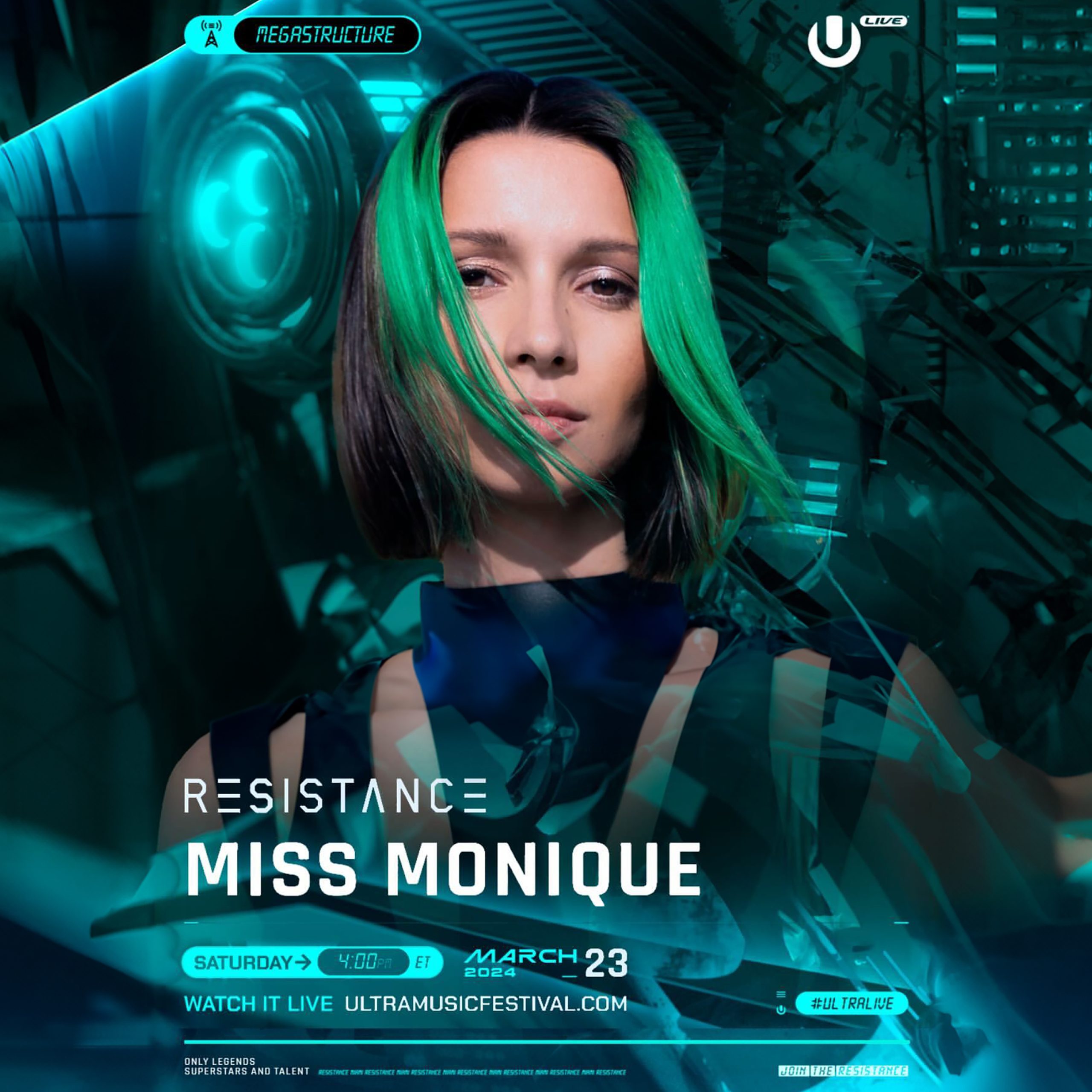 Melodic Techno DJ Mix Miss Monique Ultra Miami 2024 (Megastructure