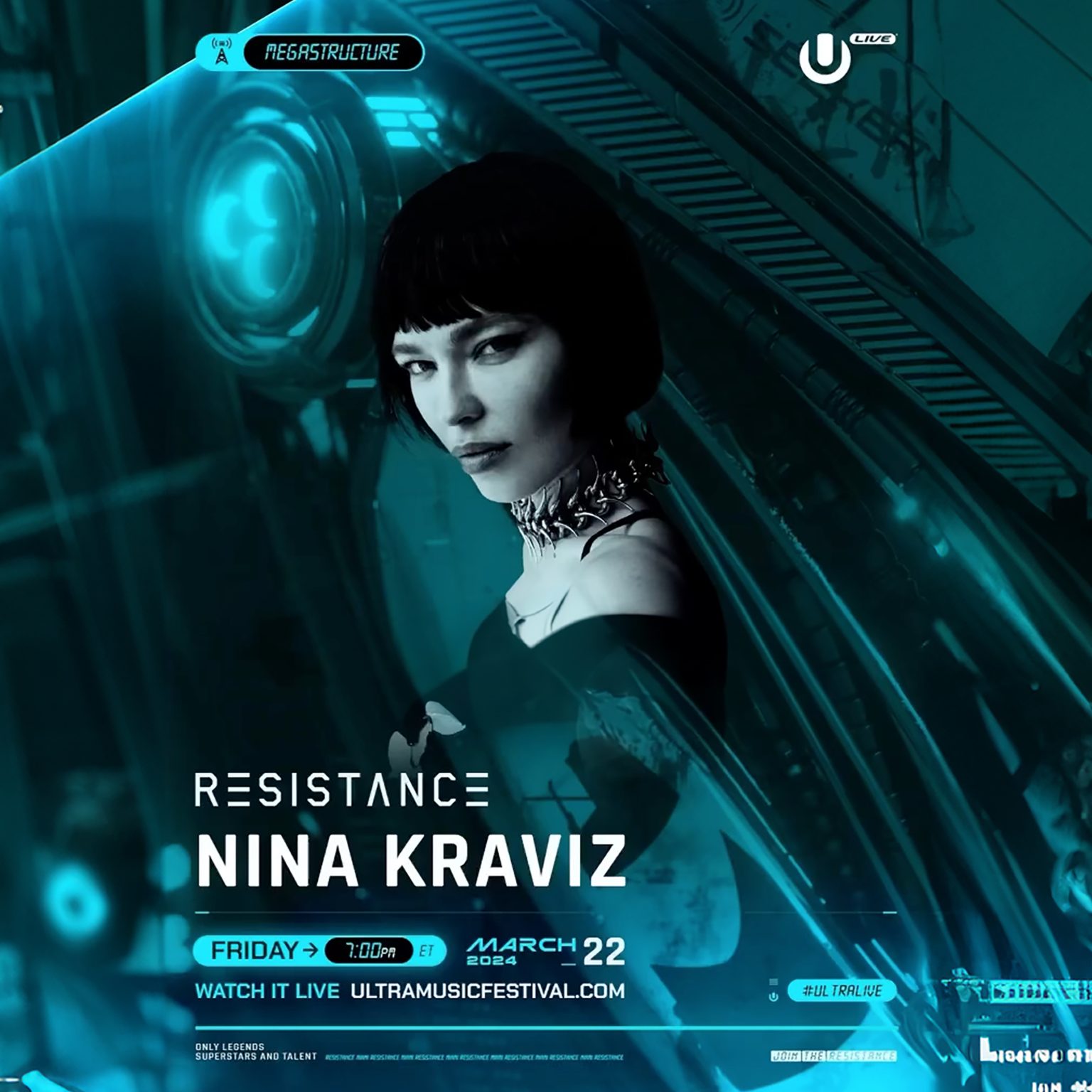 Techno DJ Mix: Nina Kraviz - Ultra Music Festival 2024 (Megastructure ...